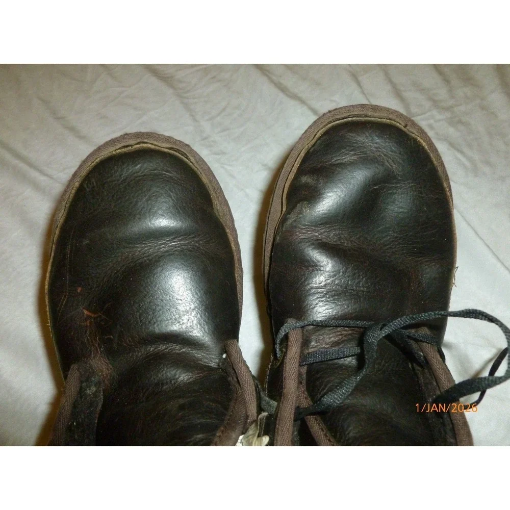 UGG Leighton Mens Dark Brown Leather Sheepskin Lined Chukka Boots Size‎ 8 10089
